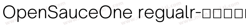 OpenSauceOne regualr字体转换
